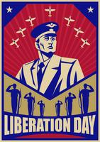 Liberation Day Vintage Poster vector