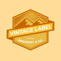 Flat Vintage Label Vector