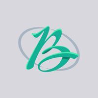 Letter B Typography Vector