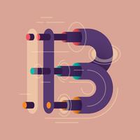 letter B typography vector