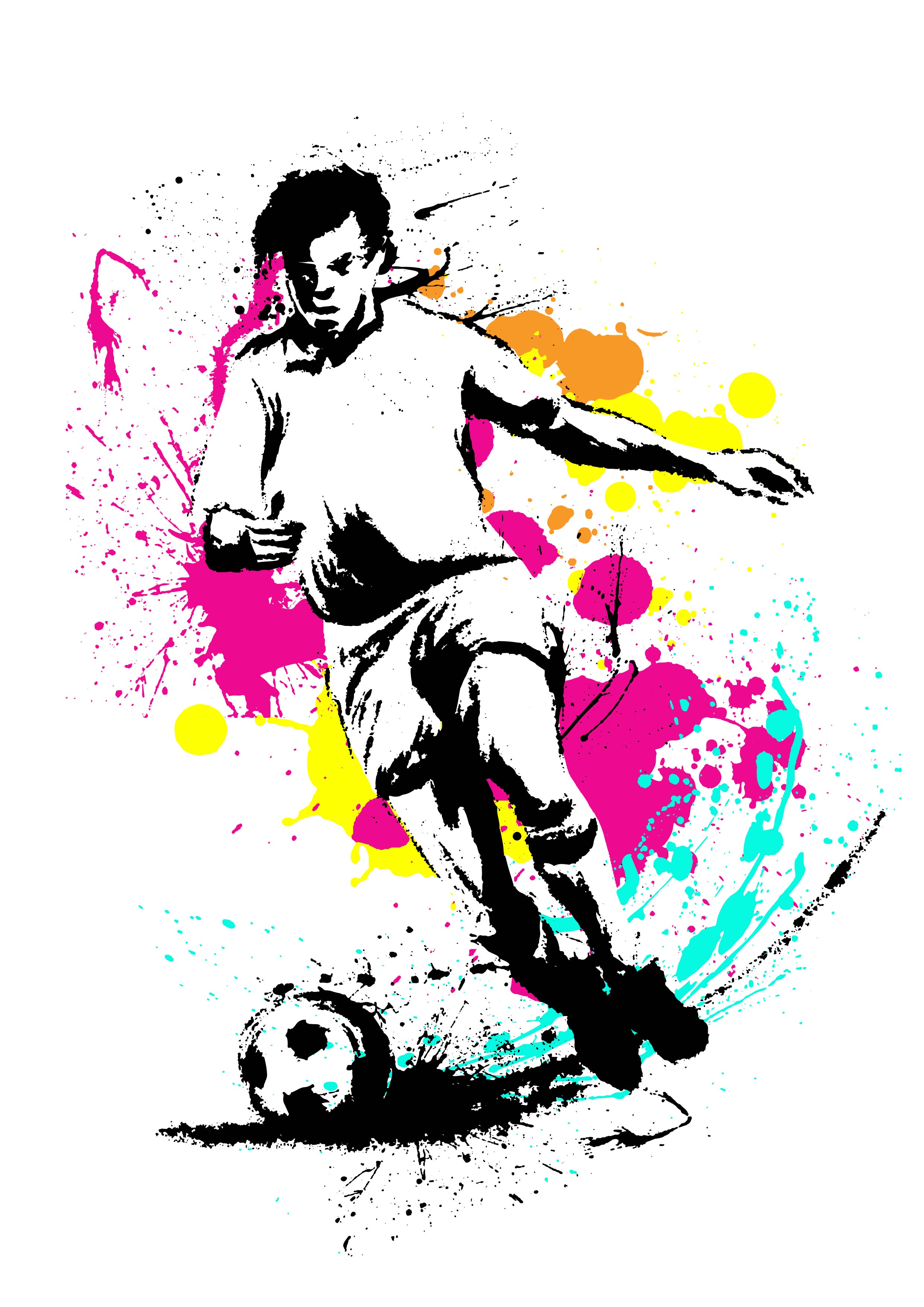 Jogador de futebol abstrato - Download Vetores Gratis, Desenhos de ...