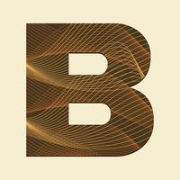 Letter B Typography vector
