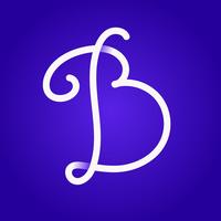 Letter B Typography vector