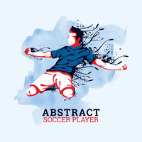 Jugador de fútbol abstracto vector