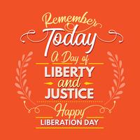 Liberation Day Quote Background vector