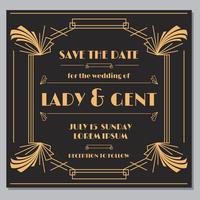 Elegant Save The Date Card Vector