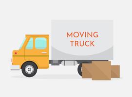 Isolated Moving Truck Vector