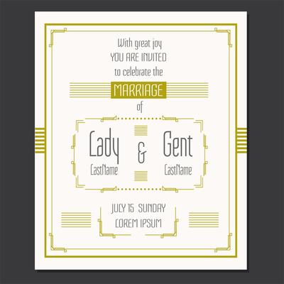 Wedding Invitation Vector