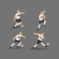 Vector de personajes de fútbol de Alemania