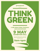 Think Green Poster vector
