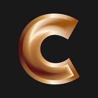 Letter C Typography  vector