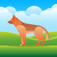 Stylized Dog Vector Illustration