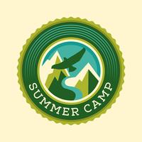 summer camp patch vector