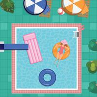 Vintage Swimming Pool vector