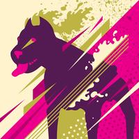 abstract dog vector