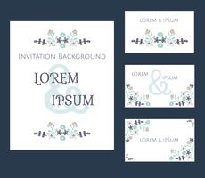 Invitation Cards Set Vector