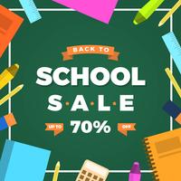 Flat Back To School Vector Illustration