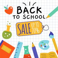 Hand Drawn Back to School Sale Vector