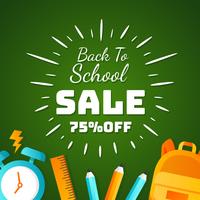 Back to School Sale Background vector