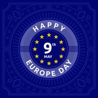 Vector feliz día de Europa