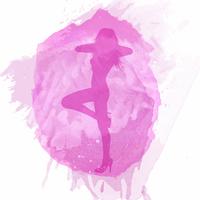 Sexy female on watercolor background  vector