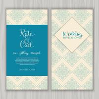 Decorative wedding invitation vector