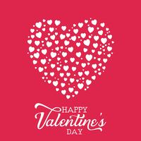 Valentine's Day heart background  vector