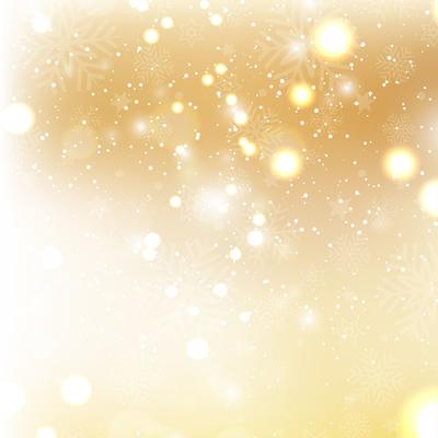 Gold Christmas background with snowflakes