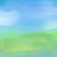Abstract landscape in watercolor vector