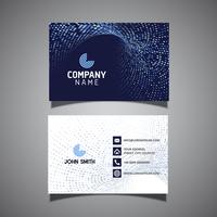 Modern business card with halftone dots design vector
