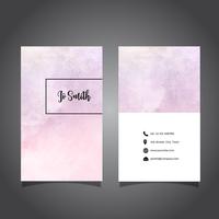 Watercolor business card design  vector