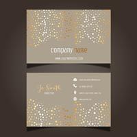 Gold stars business card layout vector