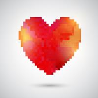 Pixel heart vector