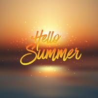 Hello summer background  vector