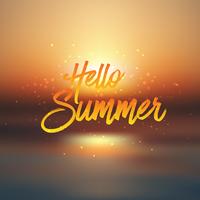 Hello summer background  vector