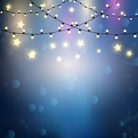Christmas lights background vector