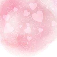 Watercolor hearts background  vector