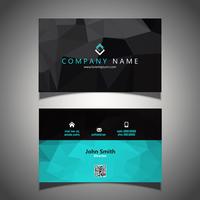 Low poly business card  vector