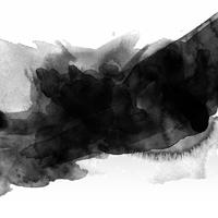 Black watercolour stain  vector