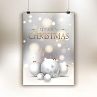 Christmas flyer background vector