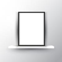 Picture frame on shelf  vector