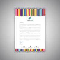 Business letterhead with stripes design 