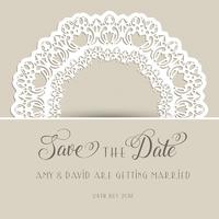 Decorative save the date invitation vector