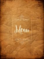 Decorative grunge menu background  vector