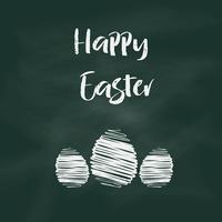 Easter chalkboard background vector