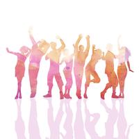 Watercolour party people vector
