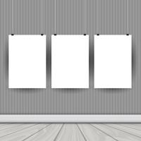 Hanging blank picture frames  vector