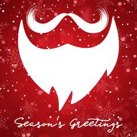 Christmas background with santa beard vector