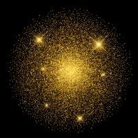 Gold glitter confetti circle  vector