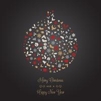 Decorative christmas icon background  vector